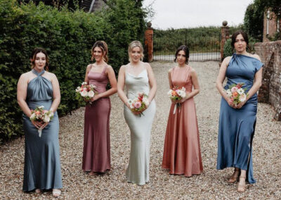 bride and bridesmaid flowers