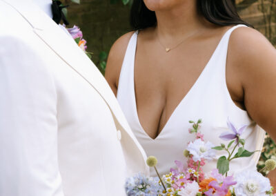 Bride and groom. Bridal flowers