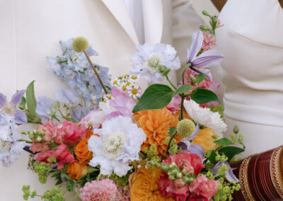 Colourful bridal bouquet