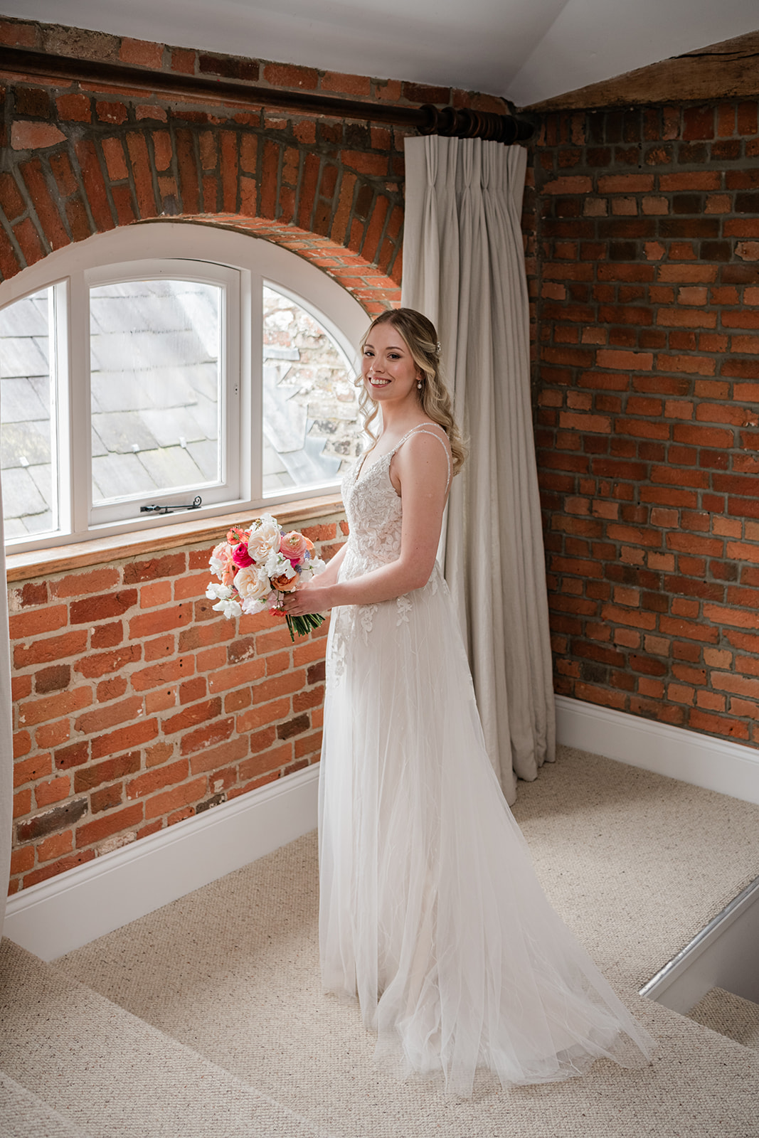 Bridal bouquet and bride