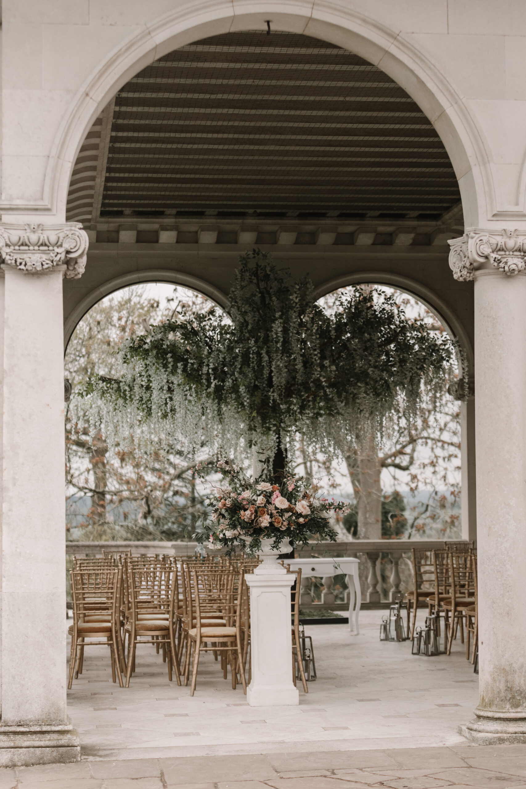 Cliveden House wedding ceremony flowers