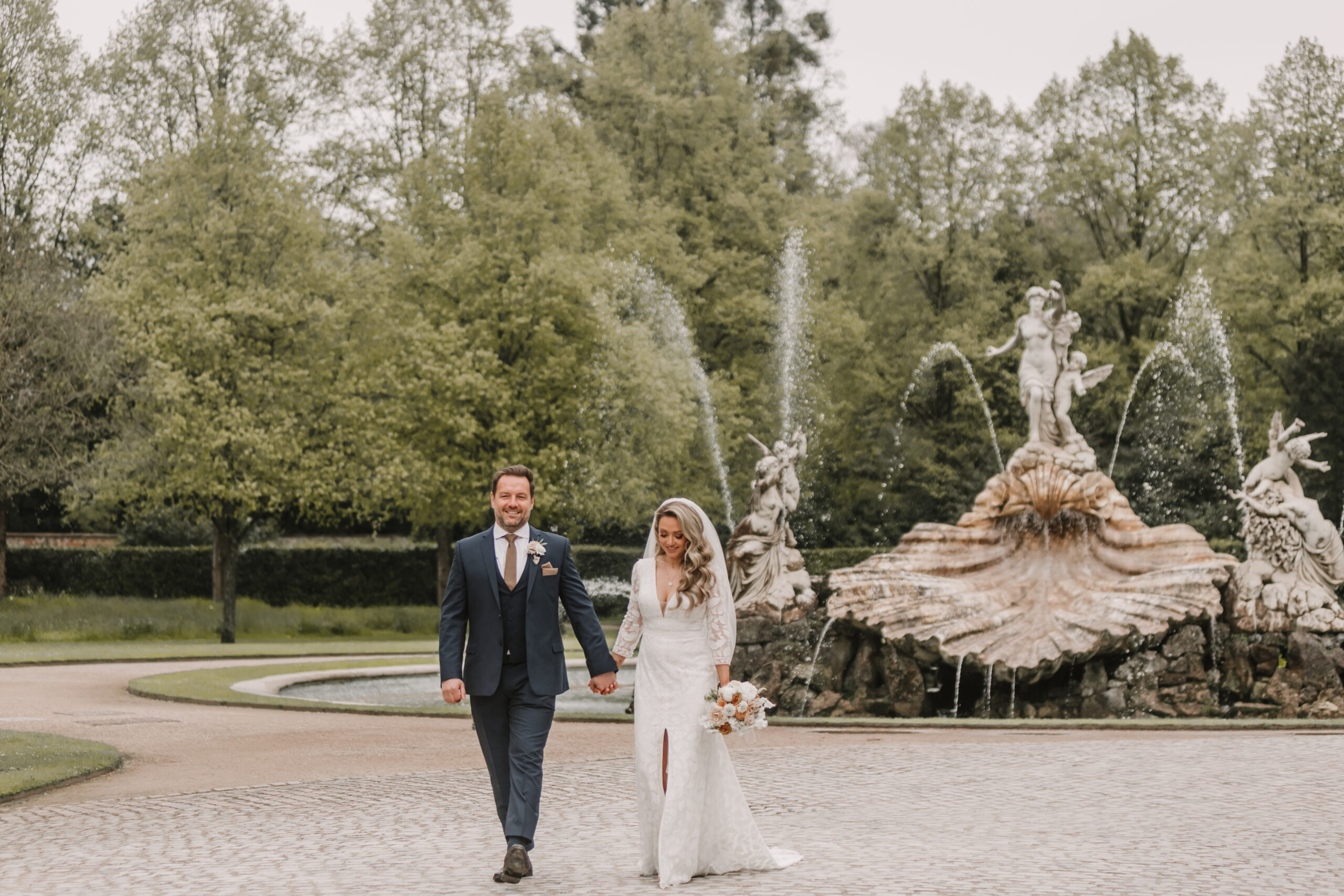 bride and groom on their wedding day